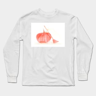 halloween, pumpkin, harvest, food, vegetable, diet, vegetarian, nature, autumn, watercolor, broom Long Sleeve T-Shirt